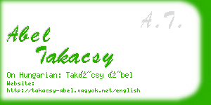 abel takacsy business card